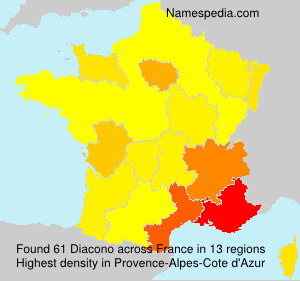 Surname Diacono in France