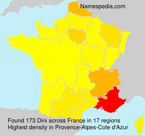 Surname Dini in France