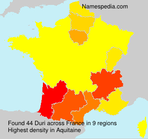 Surname Duri in France