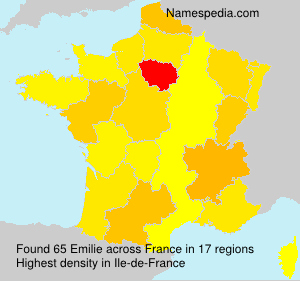 Surname Emilie in France