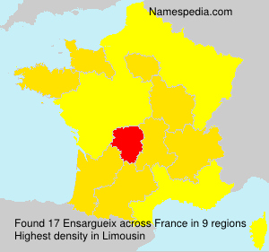 Surname Ensargueix in France