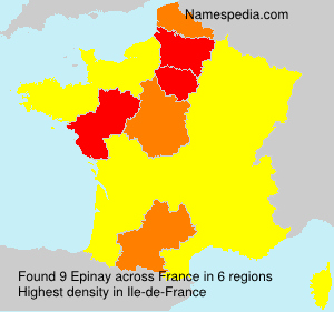 Surname Epinay in France Surname Epinay in France