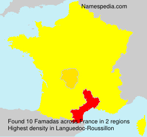 Surname Famadas in France