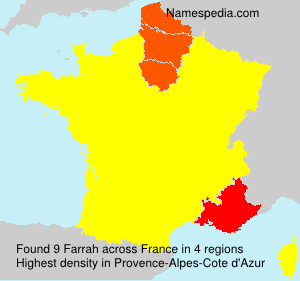 Surname Farrah in France