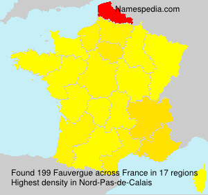 Surname Fauvergue in France