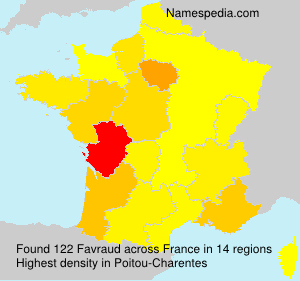 Surname Favraud in France