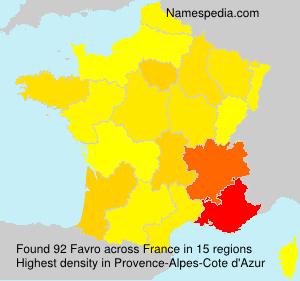 Surname Favro in France