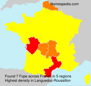 Surname Fcpe in France
