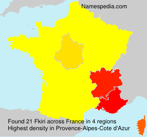 Surname Fkiri in France