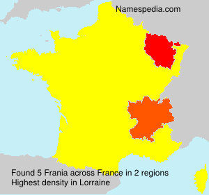 Surname Frania in France