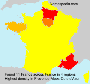 Surname Franos in France