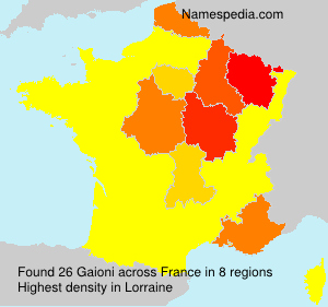 Surname Gaioni in France