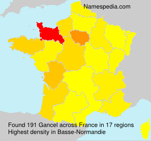 Surname Gancel in France