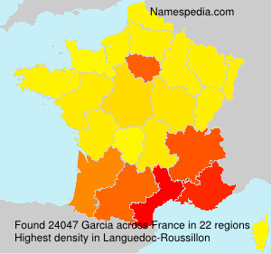 Surname Garcia in France