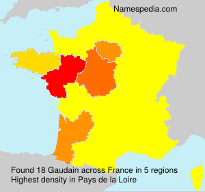 Surname Gaudain in France