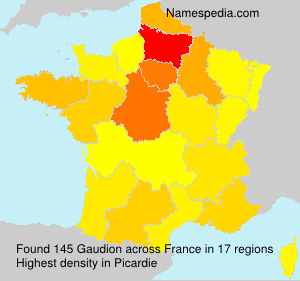 Surname Gaudion in France