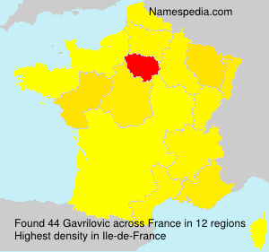 Surname Gavrilovic in France