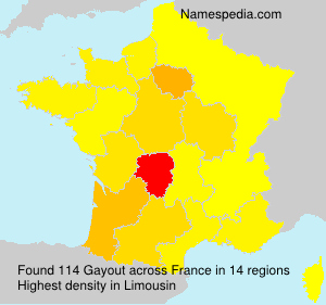 Surname Gayout in France