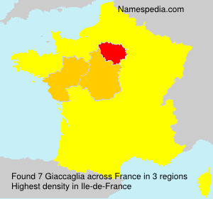 Surname Giaccaglia in France