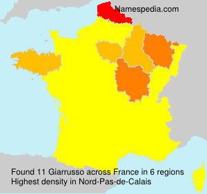 Surname Giarrusso in France