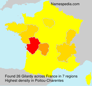 Surname Gilardy in France