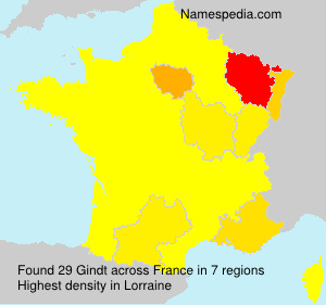 Surname Gindt in France
