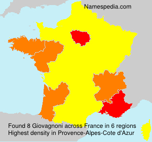 Surname Giovagnoni in France