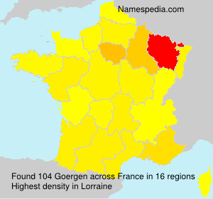 Surname Goergen in France