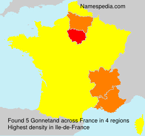 Surname Gonnetand in France Surname Gonnetand in France