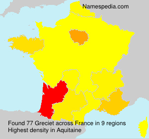 Surname Greciet in France