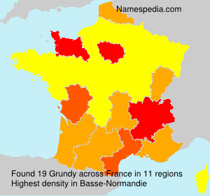Surname Grundy in France