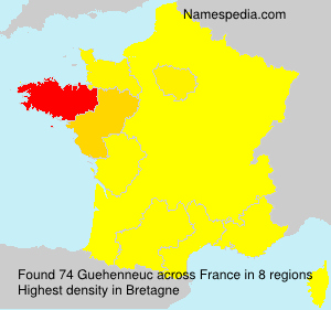Surname Guehenneuc in France
