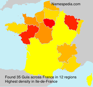 Surname Gula in France