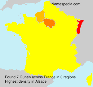Surname Gunen in France