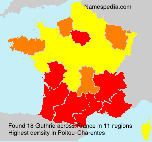 Surname Guthrie in France