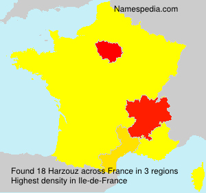 Surname Harzouz in France