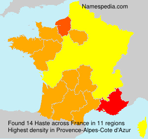Surname Haste in France