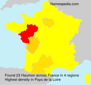 Surname Haumon in France