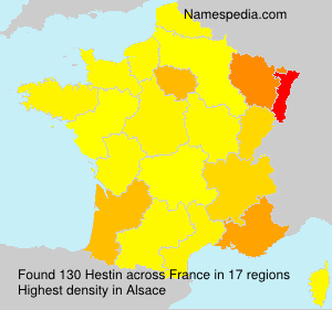 Surname Hestin in France
