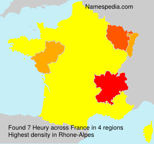 Surname Heury in France