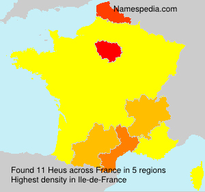 Surname Heus in France