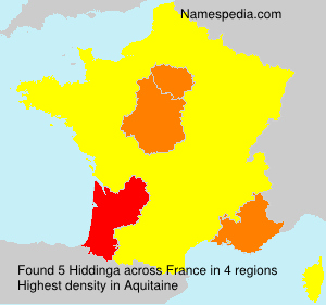 Surname Hiddinga in France