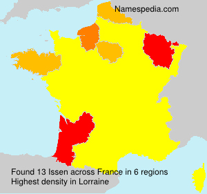 Surname Issen in France