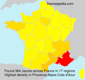 Surname Jaume in France