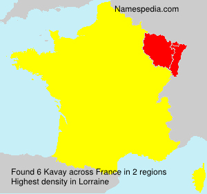 Surname Kavay in France