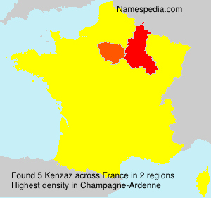 Surname Kenzaz in France