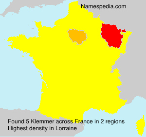 Surname Klemmer in France