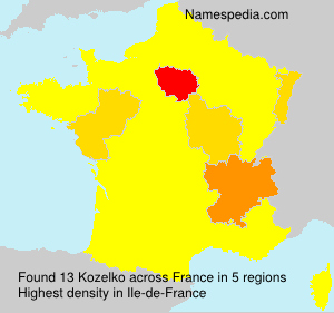 Surname Kozelko in France