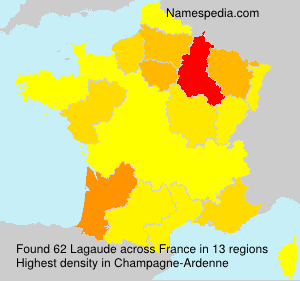 Surname Lagaude in France