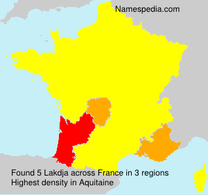Surname Lakdja in France
